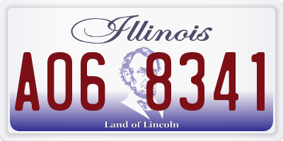 IL license plate A068341