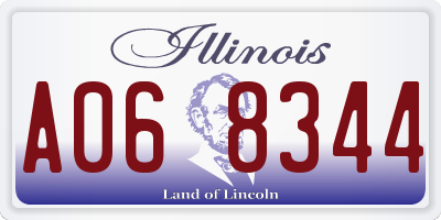 IL license plate A068344