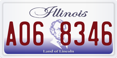 IL license plate A068346