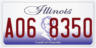 IL license plate A068350