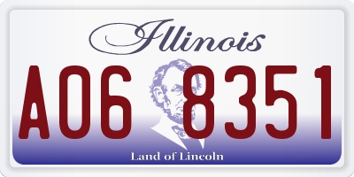 IL license plate A068351