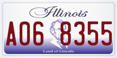 IL license plate A068355