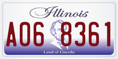 IL license plate A068361