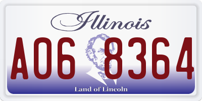 IL license plate A068364