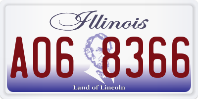 IL license plate A068366