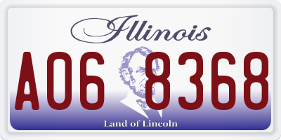 IL license plate A068368