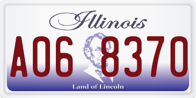 IL license plate A068370