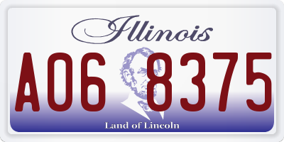 IL license plate A068375