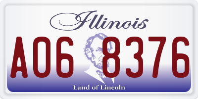 IL license plate A068376
