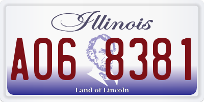 IL license plate A068381