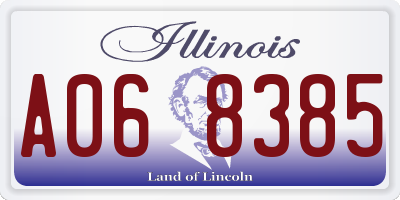 IL license plate A068385