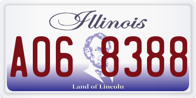 IL license plate A068388