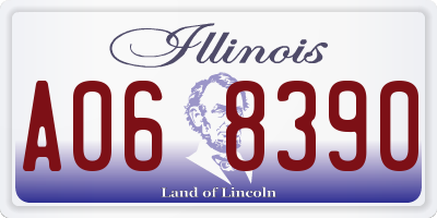 IL license plate A068390