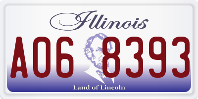 IL license plate A068393