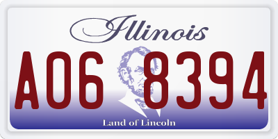 IL license plate A068394