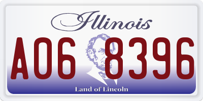 IL license plate A068396