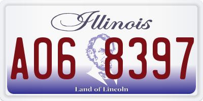 IL license plate A068397