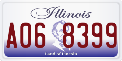 IL license plate A068399