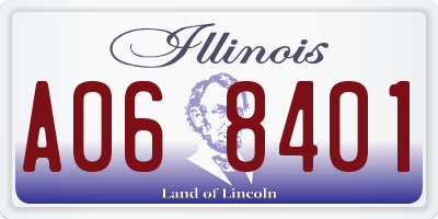 IL license plate A068401