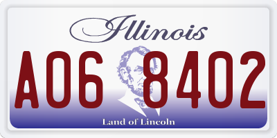 IL license plate A068402