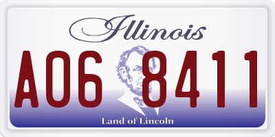 IL license plate A068411