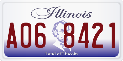 IL license plate A068421