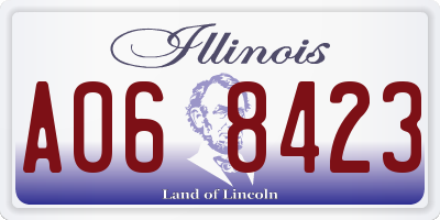 IL license plate A068423
