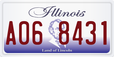 IL license plate A068431