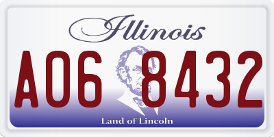 IL license plate A068432