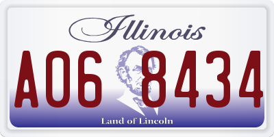 IL license plate A068434