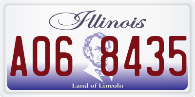 IL license plate A068435