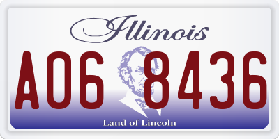 IL license plate A068436
