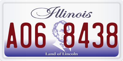IL license plate A068438