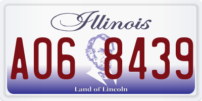 IL license plate A068439