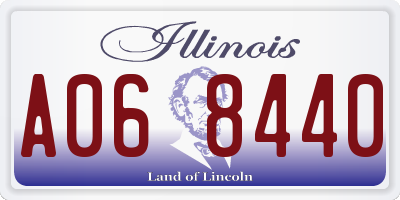 IL license plate A068440