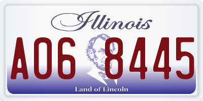 IL license plate A068445