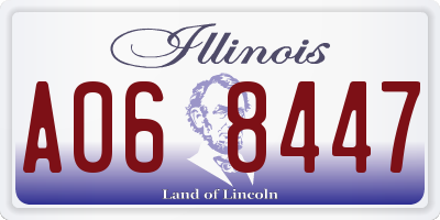 IL license plate A068447