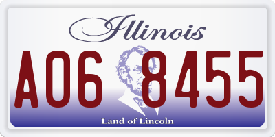 IL license plate A068455
