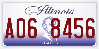 IL license plate A068456