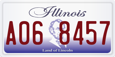 IL license plate A068457