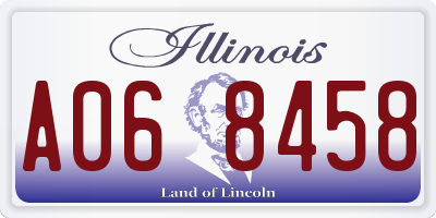 IL license plate A068458
