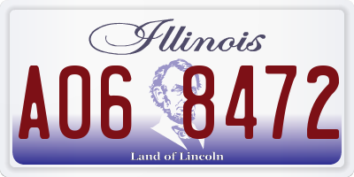 IL license plate A068472