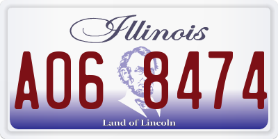 IL license plate A068474