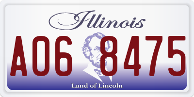 IL license plate A068475