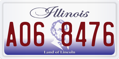 IL license plate A068476
