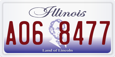 IL license plate A068477