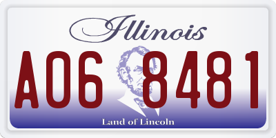 IL license plate A068481