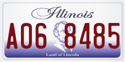 IL license plate A068485