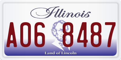 IL license plate A068487
