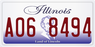 IL license plate A068494